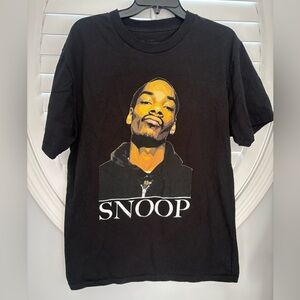 Snoop Dogg Shirt Mens Large Black Cross Colours Hip Hop Rap Graphic Tee T-Shirt